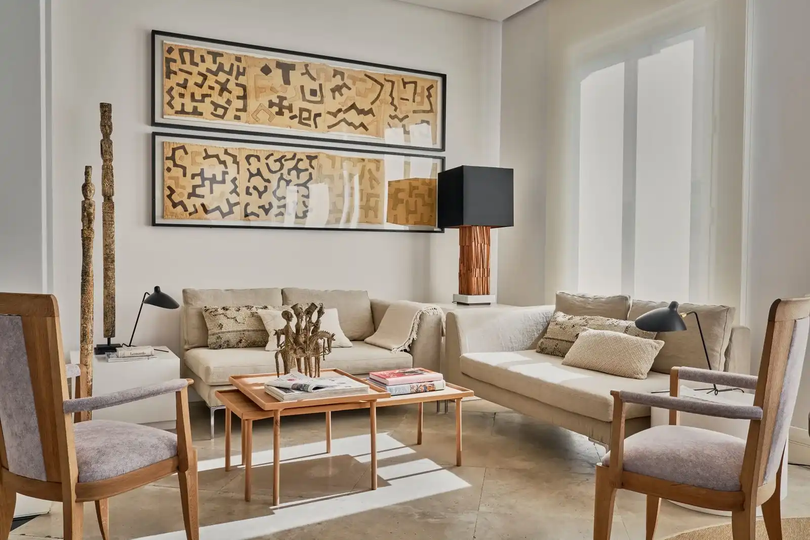 Sala de estar de Apartamento de alquiler en Madrid con Aire acondicionado, Calefacción y Amueblado