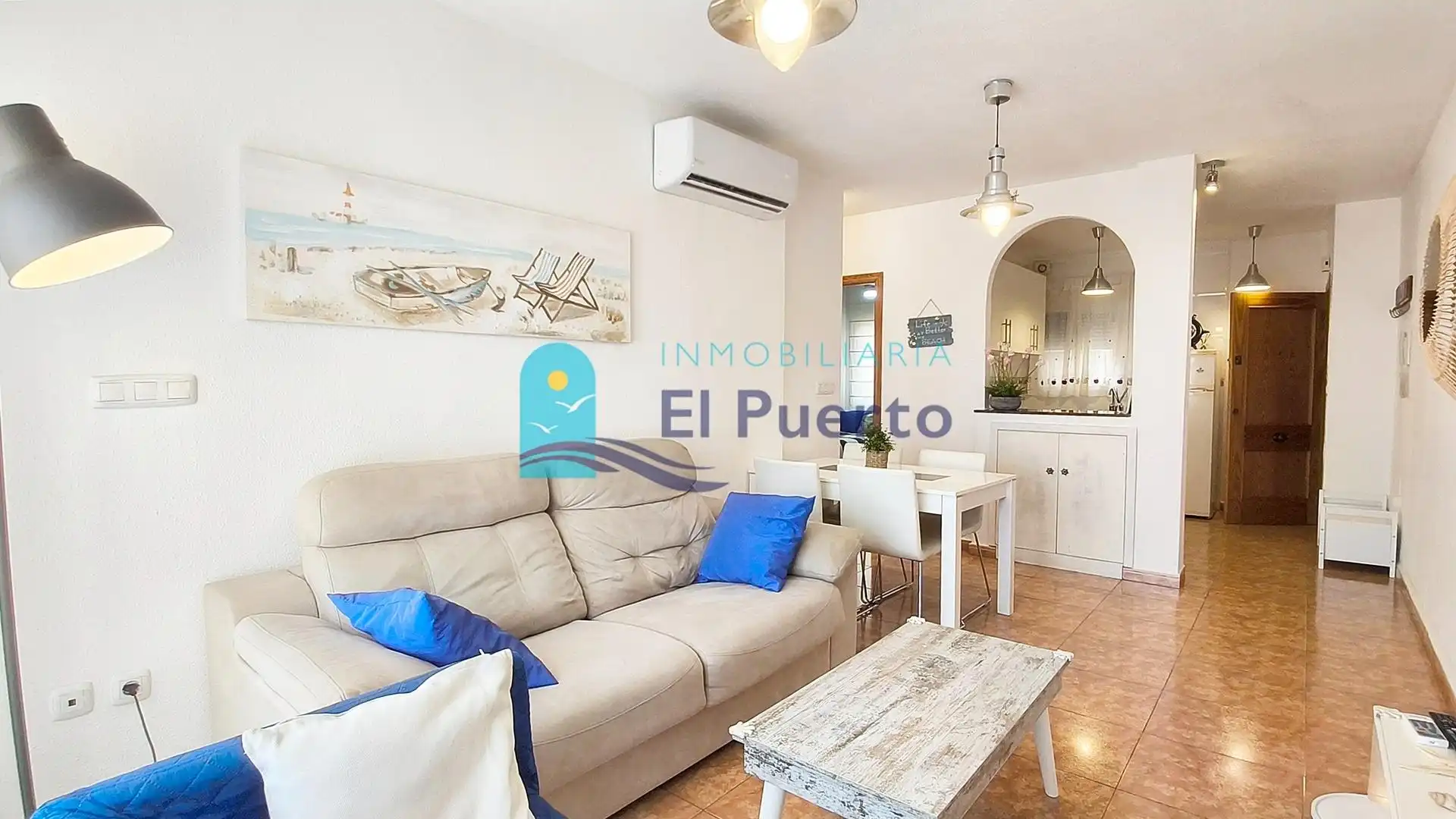 Sala de estar de Apartamento en venta en Mazarrón con Aire acondicionado, Calefacción y Terraza