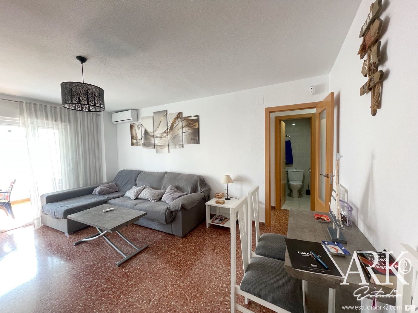 Sala d'estar de Apartament en venda en Gandia amb Aire condicionat, Terrassa i Traster