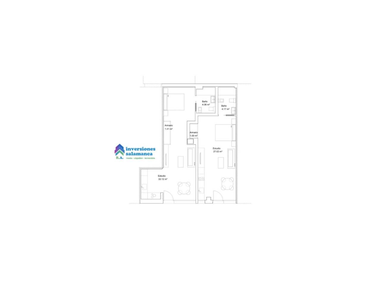 Study for sale in Salamanca Capital  with Air Conditioner