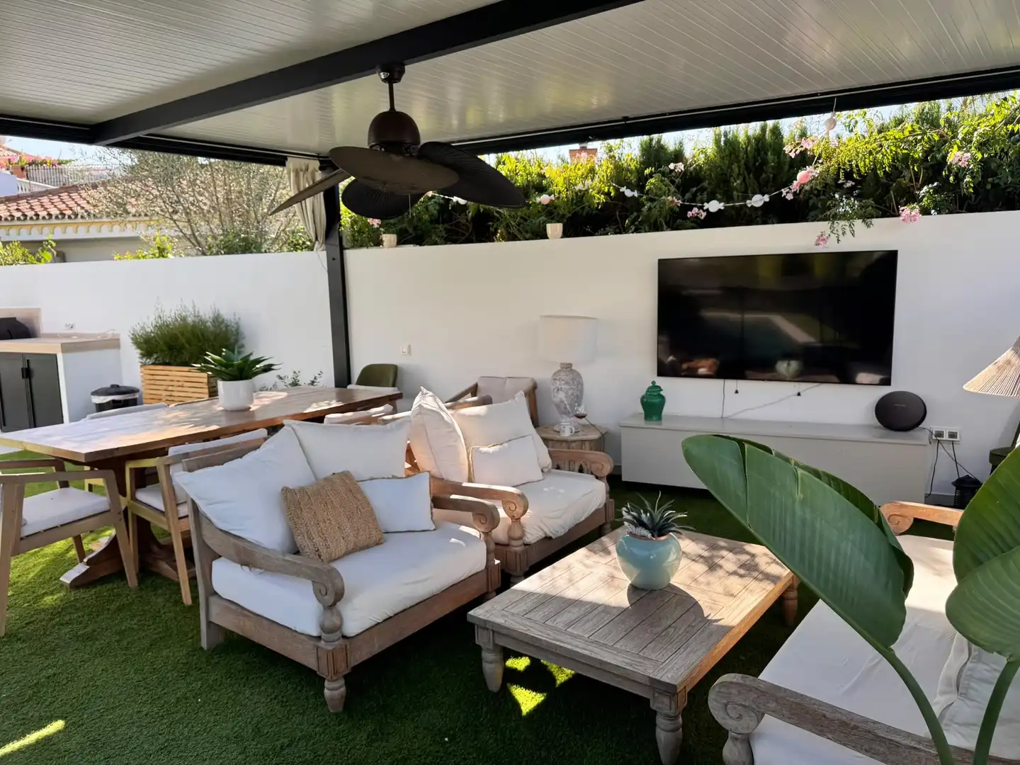 Terrassa de Casa o xalet en venda en Benalmádena amb Aire condicionat, Jardí privat i Terrassa