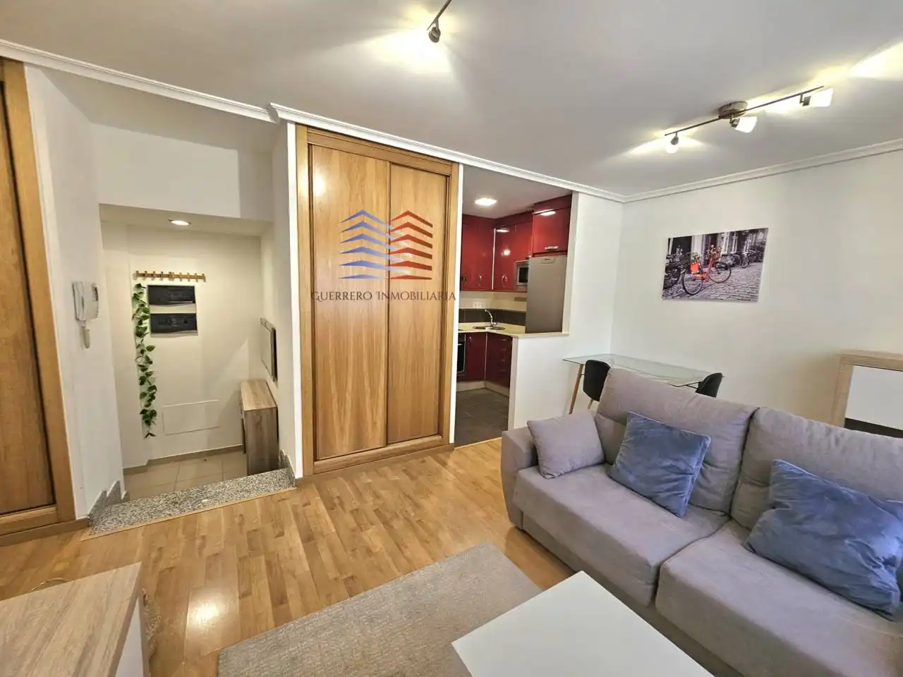 Sala de estar de Estudio de alquiler en Ourense Capital  con Calefacción, Parquet y Trastero