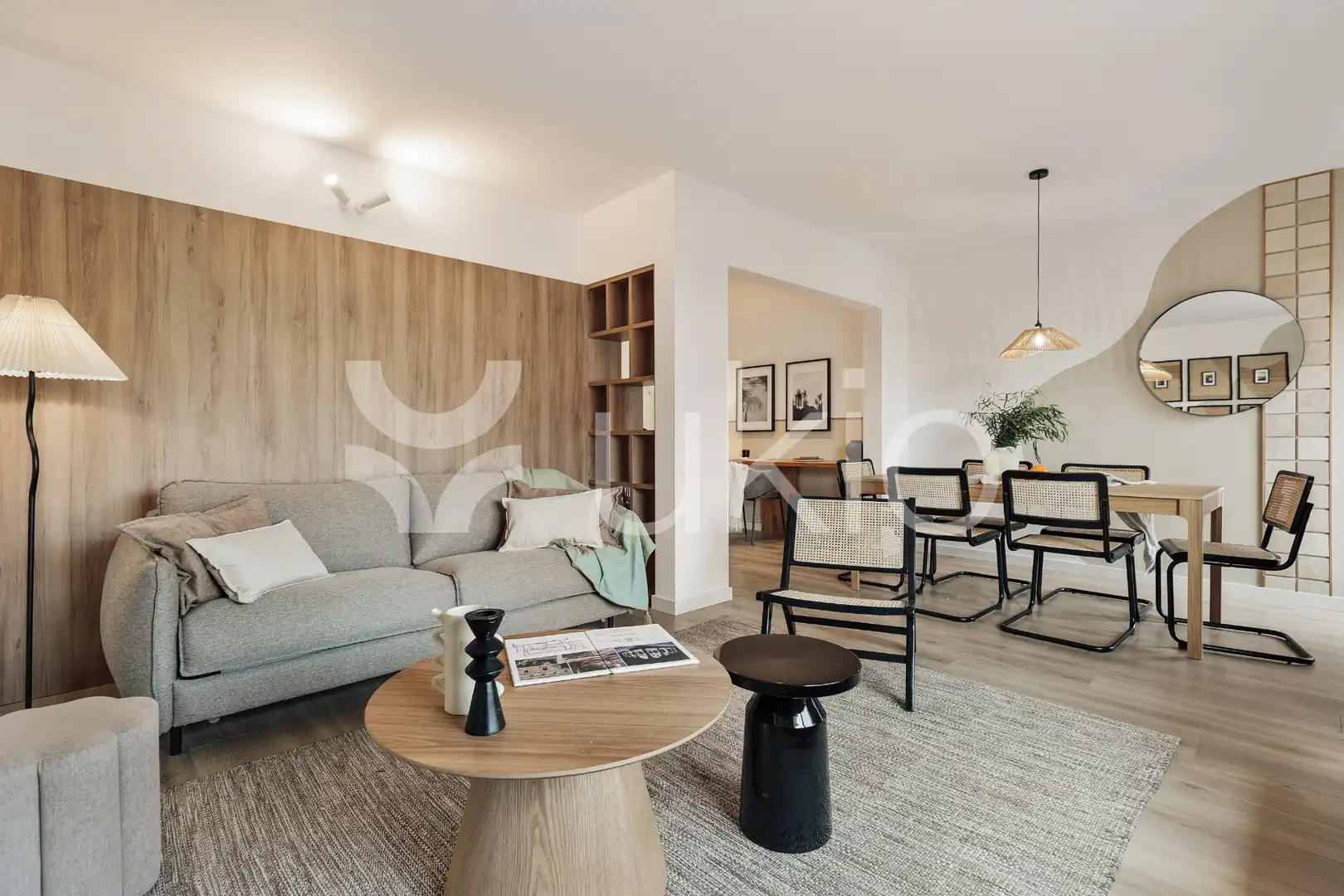 Sala d'estar de Apartament de lloguer en  Barcelona Capital amb Aire condicionat, Calefacció i Moblat