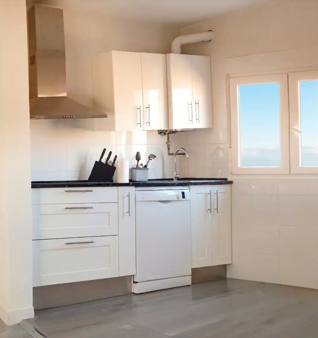 Kitchen of Flat for sale in  Madrid Capital  with Air Conditioner, Heating and Furnished