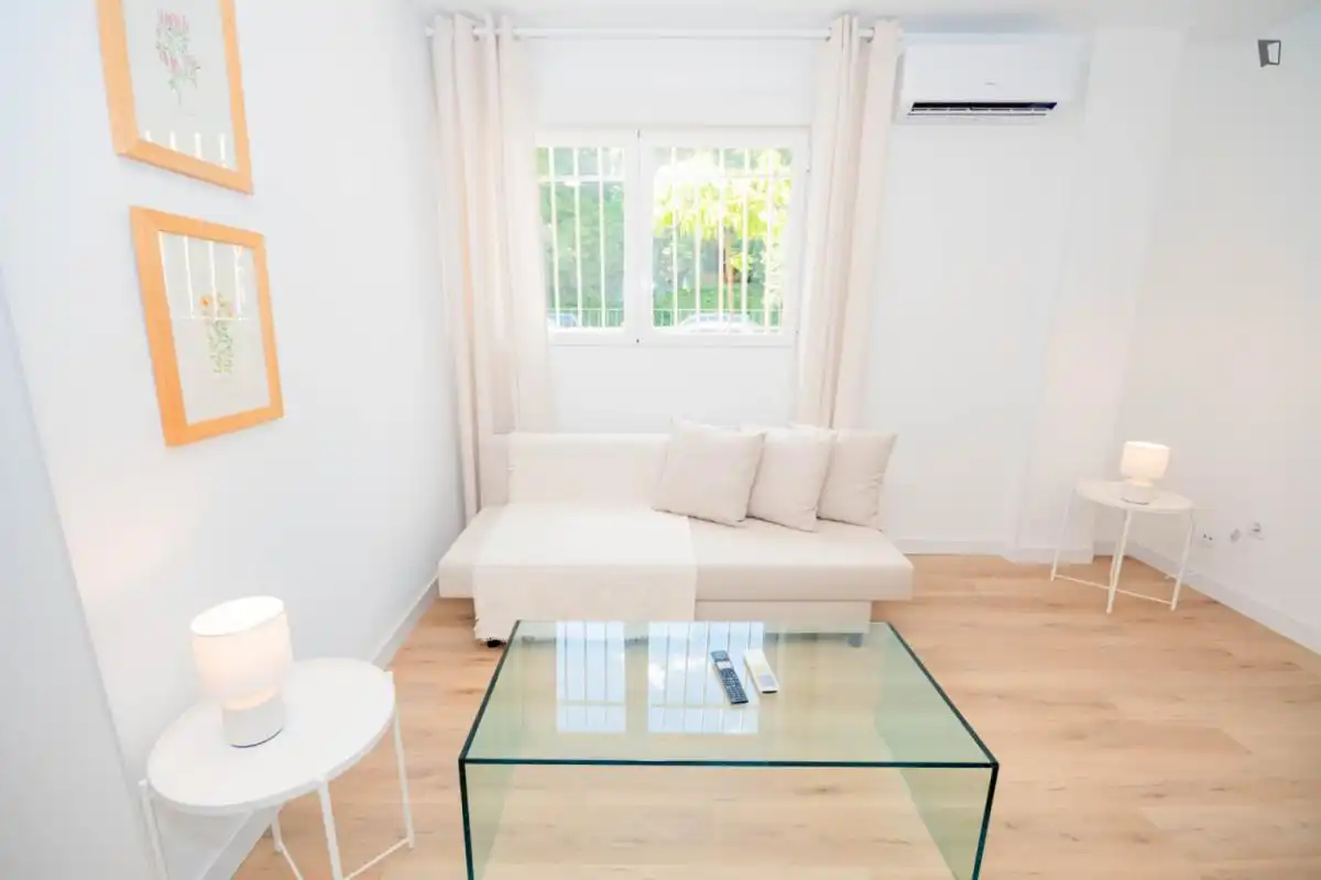 Wohnzimmer von Wohnungen zur Miete in Madrid mit Klimaanlage, Möbliert und Waschmaschine
