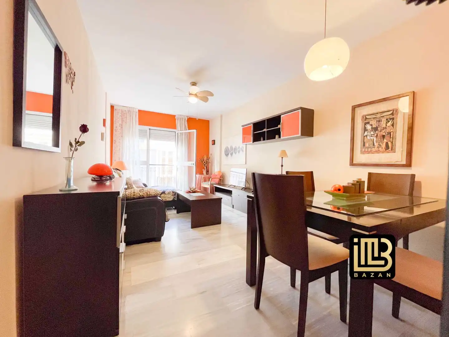 Sala de estar de Piso de alquiler en Málaga con Aire acondicionado, Terraza y Amueblado
