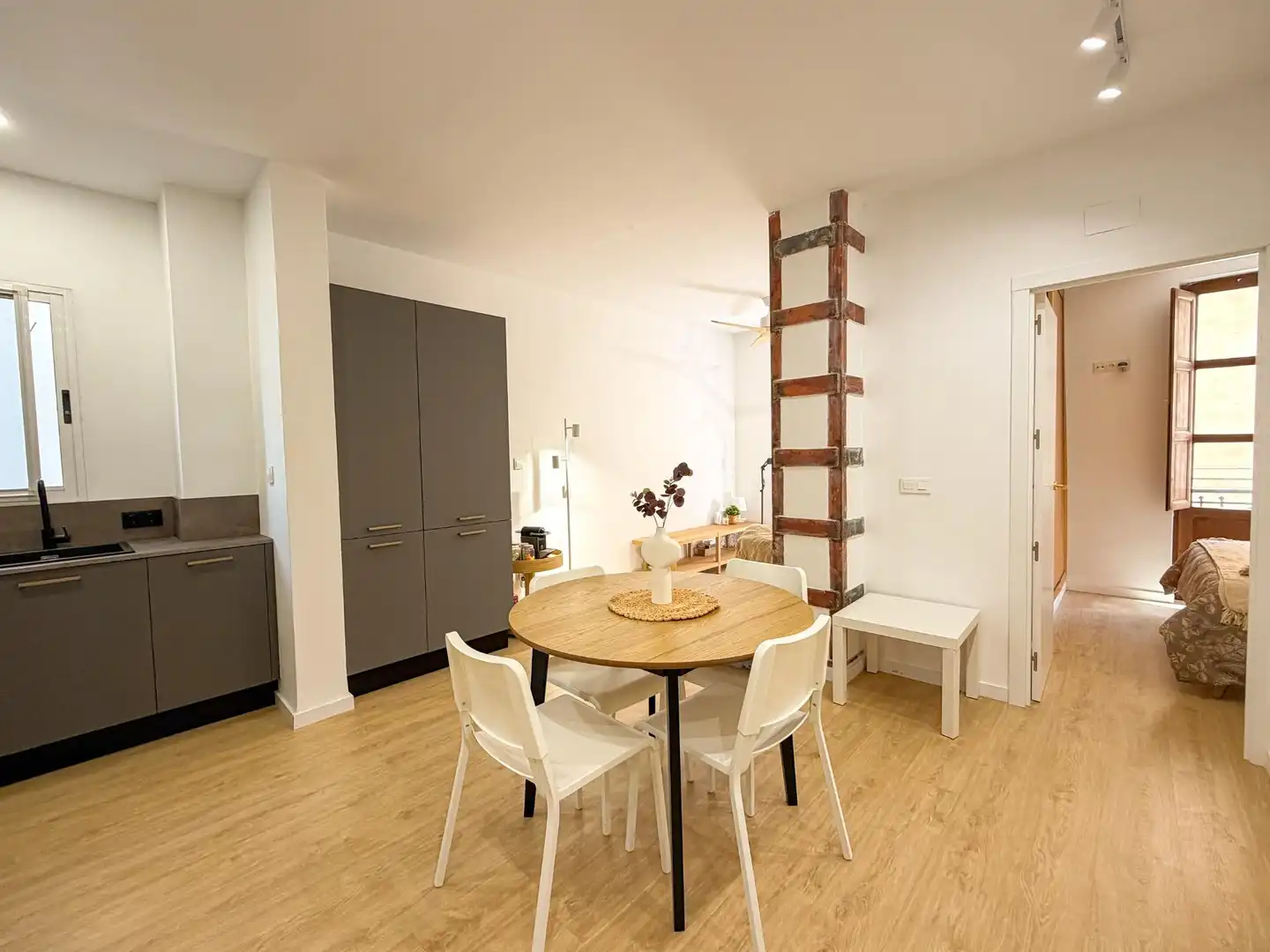 Menjador de Pis de lloguer en  Valencia Capital amb Aire condicionat, Moblat i Balcó