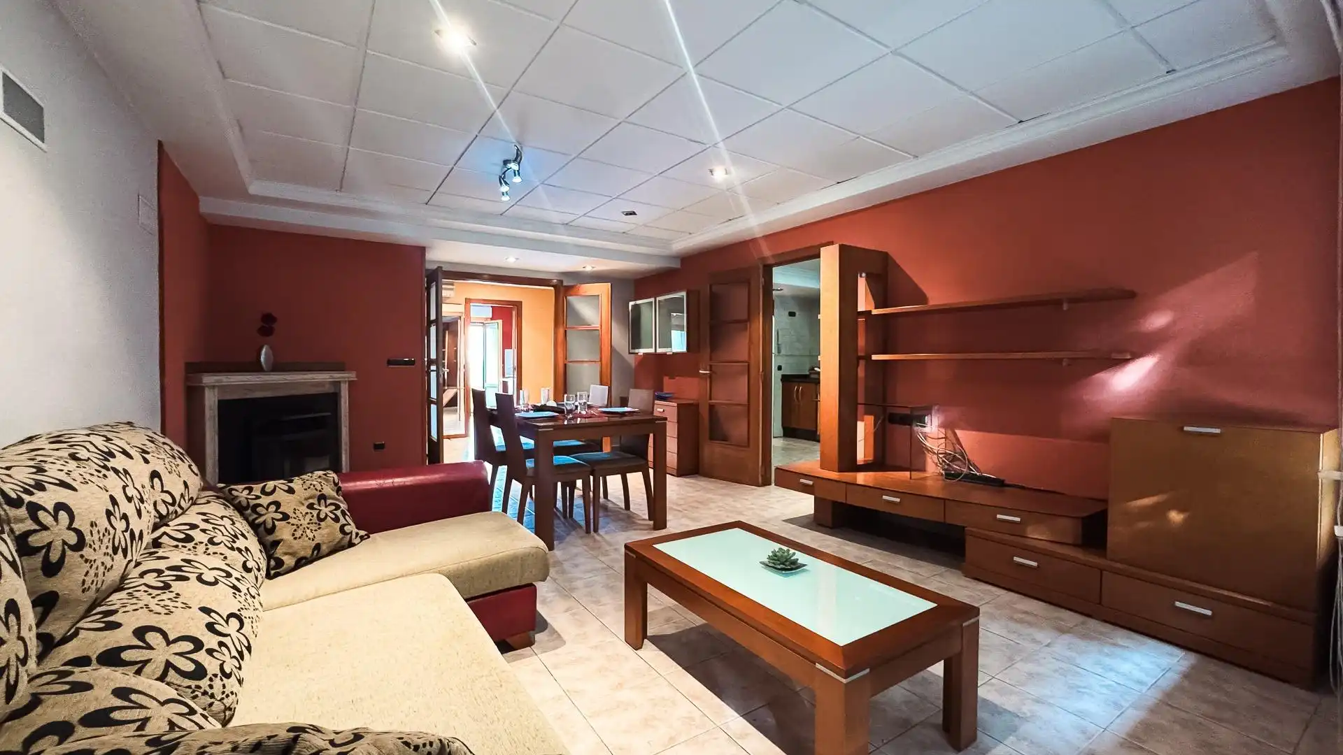 Living room of Flat for sale in Planes  with Air Conditioner, Furnished and Balcony