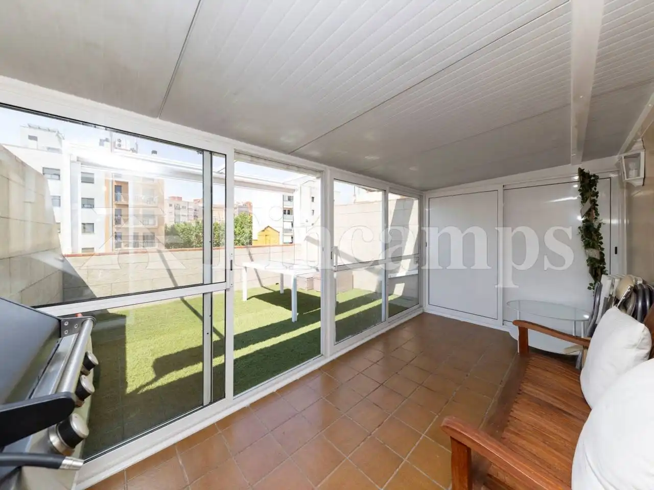 Garden of Flat for sale in Sabadell  with Air Conditioner, Heating and Parquet flooring
