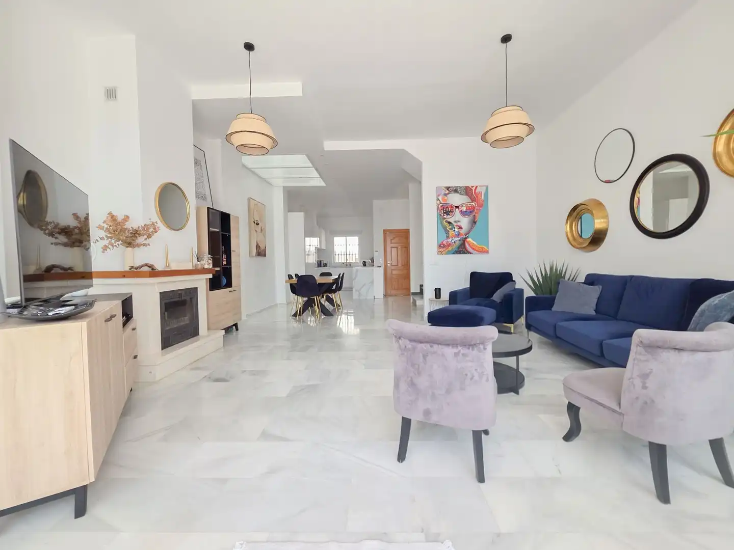Sala d'estar de Casa adosada en venda en Rincón de la Victoria amb Aire condicionat, Calefacció i Terrassa