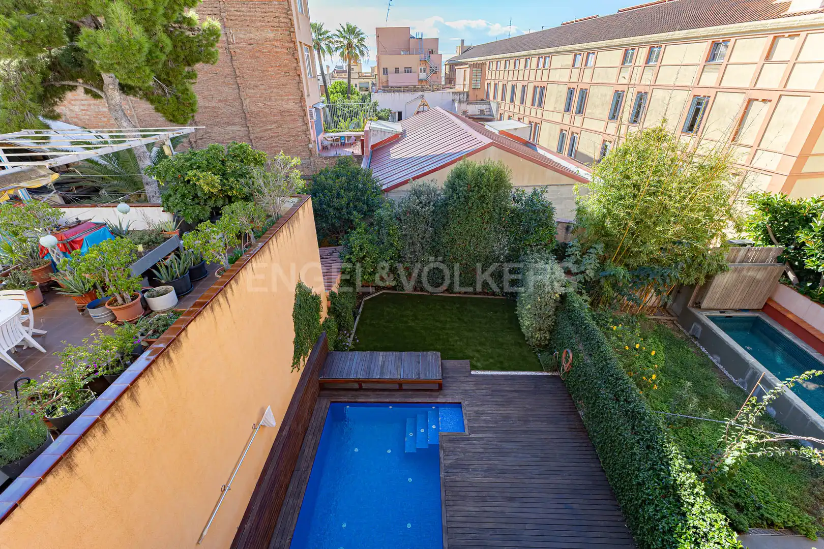 Terrace of Houses for rent in Barcelona  with Air Conditioner, Heating and Private garden