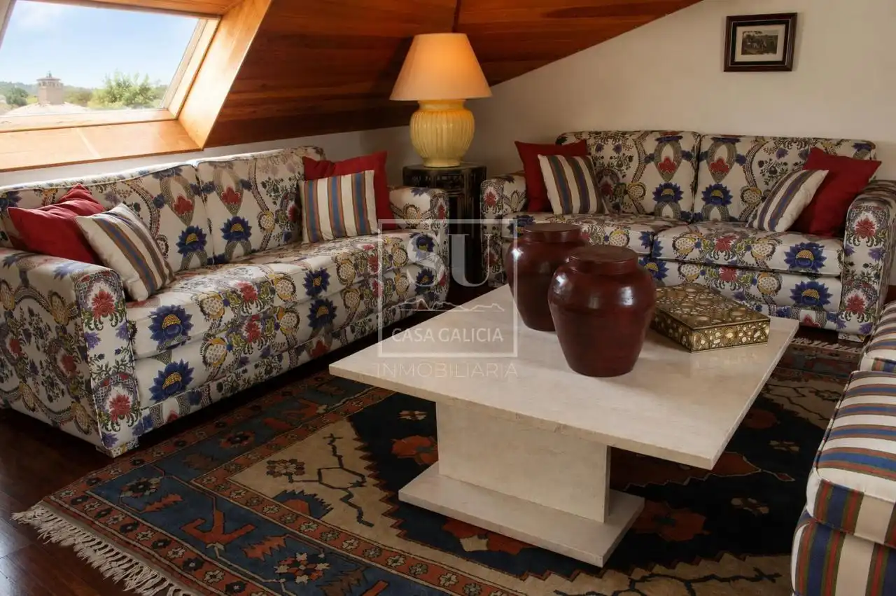 Sala de estar de Casa o chalet en venta en Nigrán con Calefacción, Jardín privado y Terraza