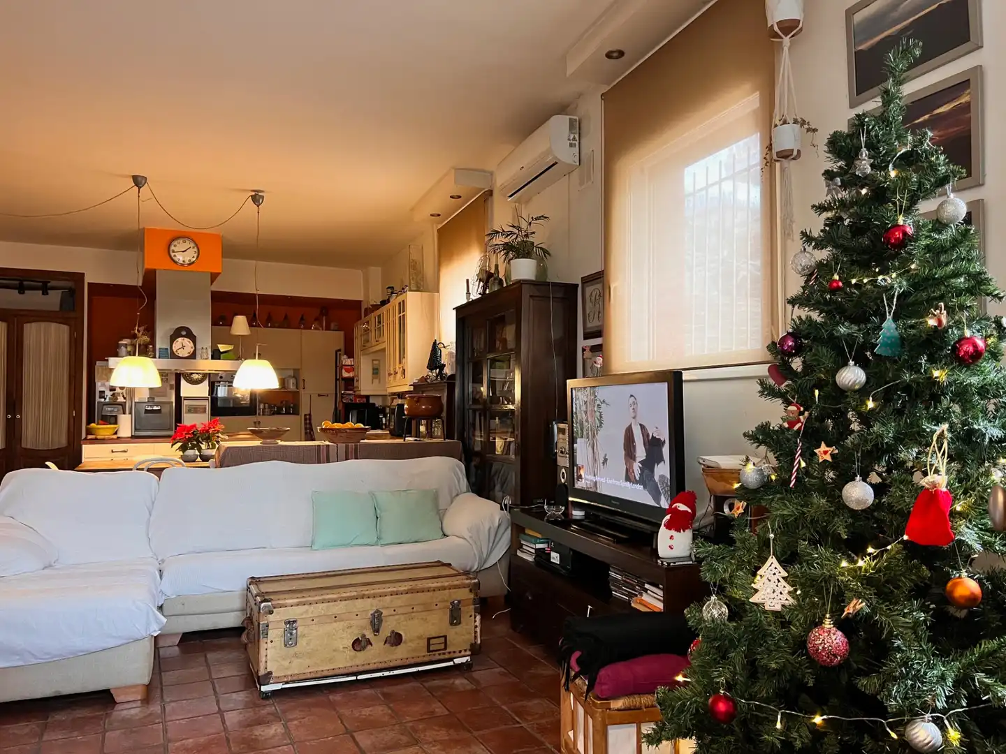 Wohnzimmer von Erdgeschoss zum Verkauf in Vilassar de Dalt mit Klimaanlage, Terrasse und Ofen