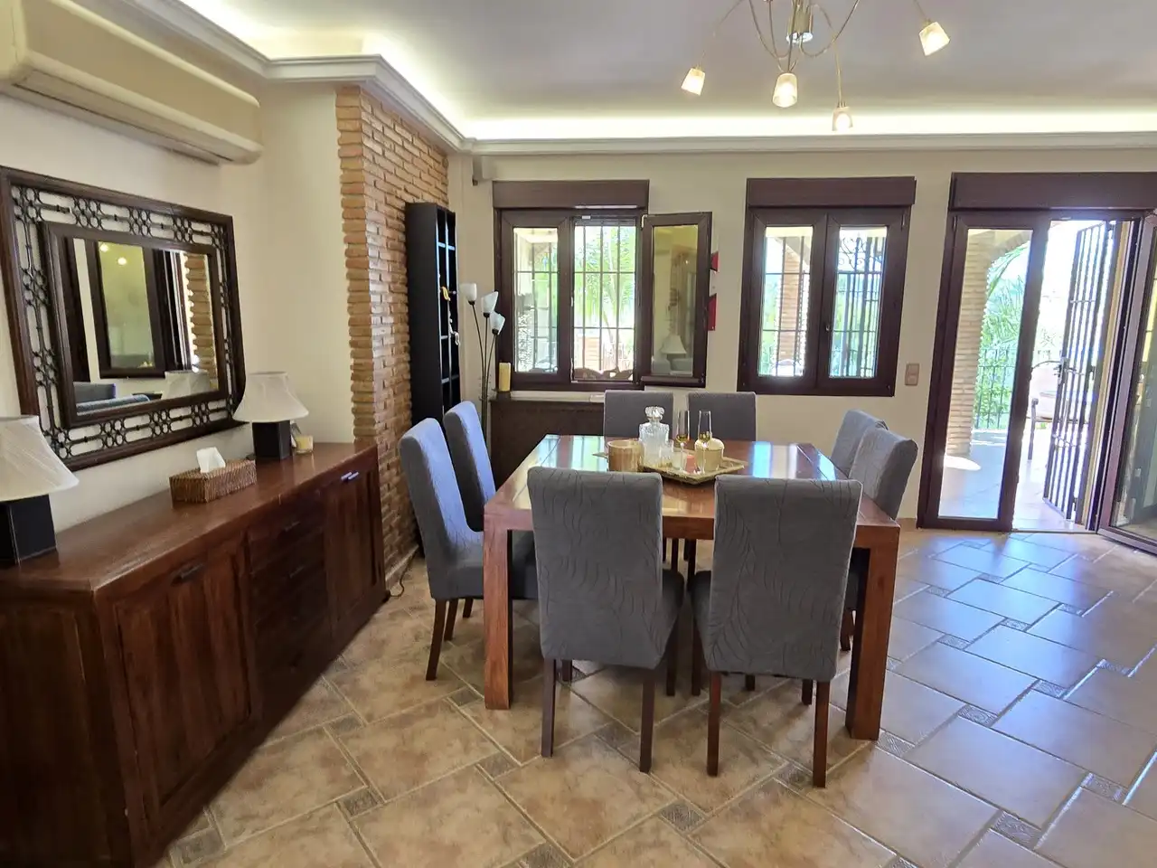 Dining room of Houses for sale in Viñuela  with Air Conditioner, Terrace and Swimming Pool