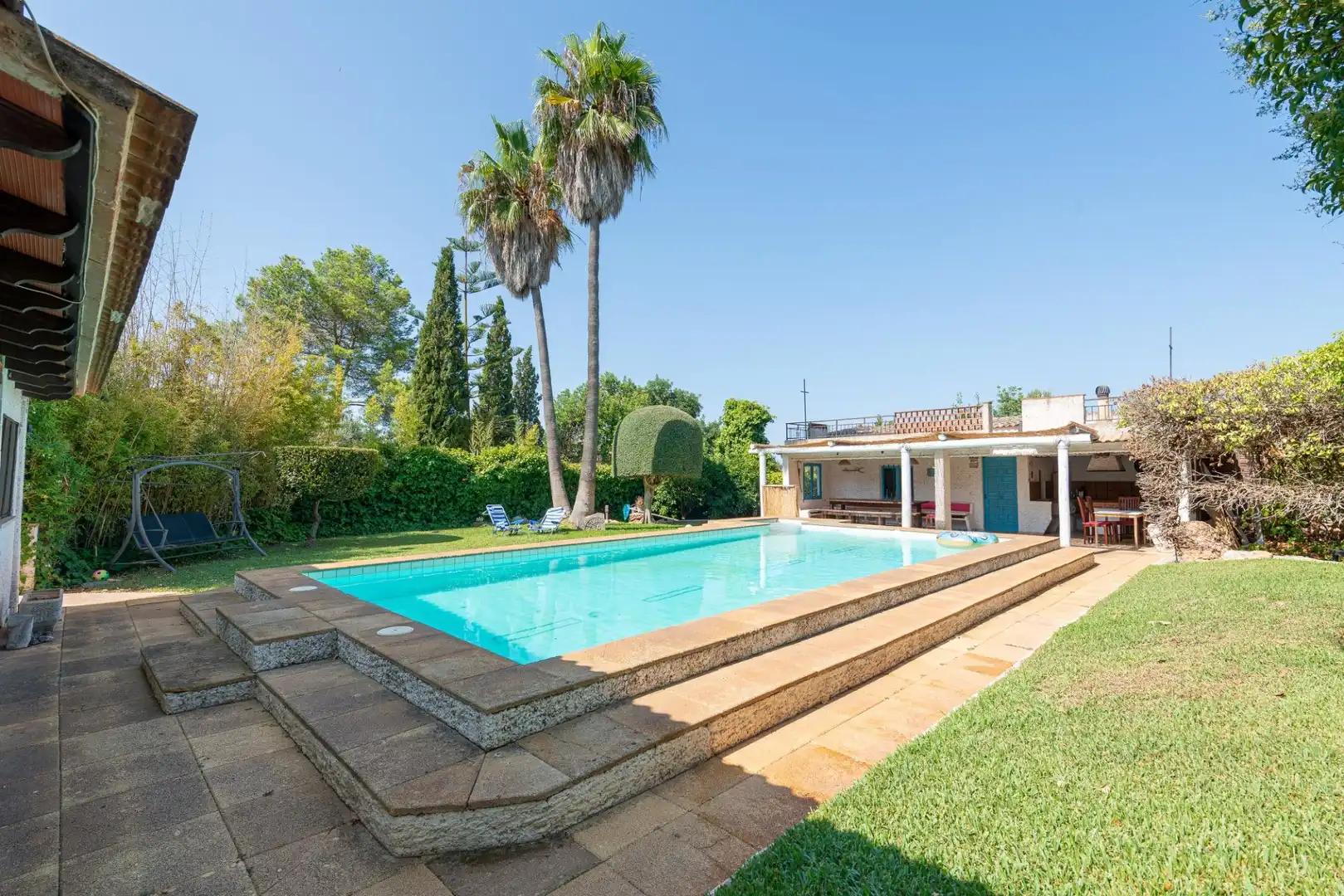 Piscina de Finca rústica en venta en Llucmajor con Aire acondicionado, Calefacción y Jardín privado