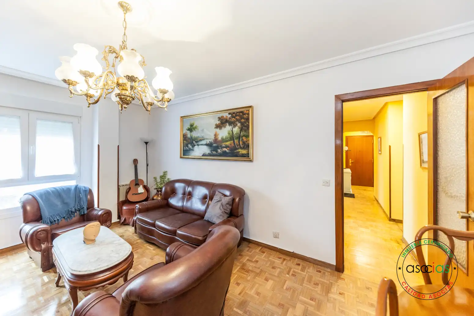 Sala de estar de Piso en venta en Gijón  con Parquet y Trastero