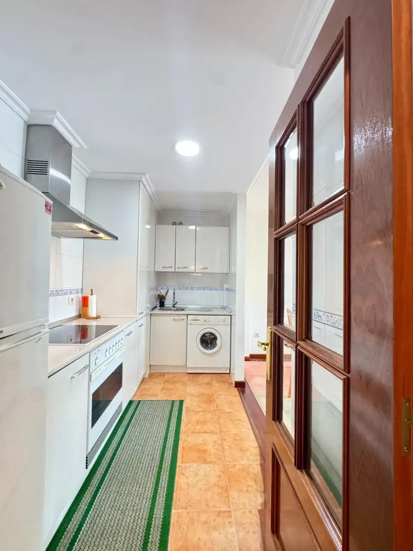 Kitchen of Flat for sale in Baiona  with Parquet flooring, Terrace and Storage room