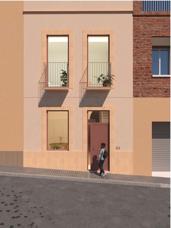 Vista exterior de Casa adosada en venda en  Barcelona Capital amb Aire condicionat, Calefacció i Parquet