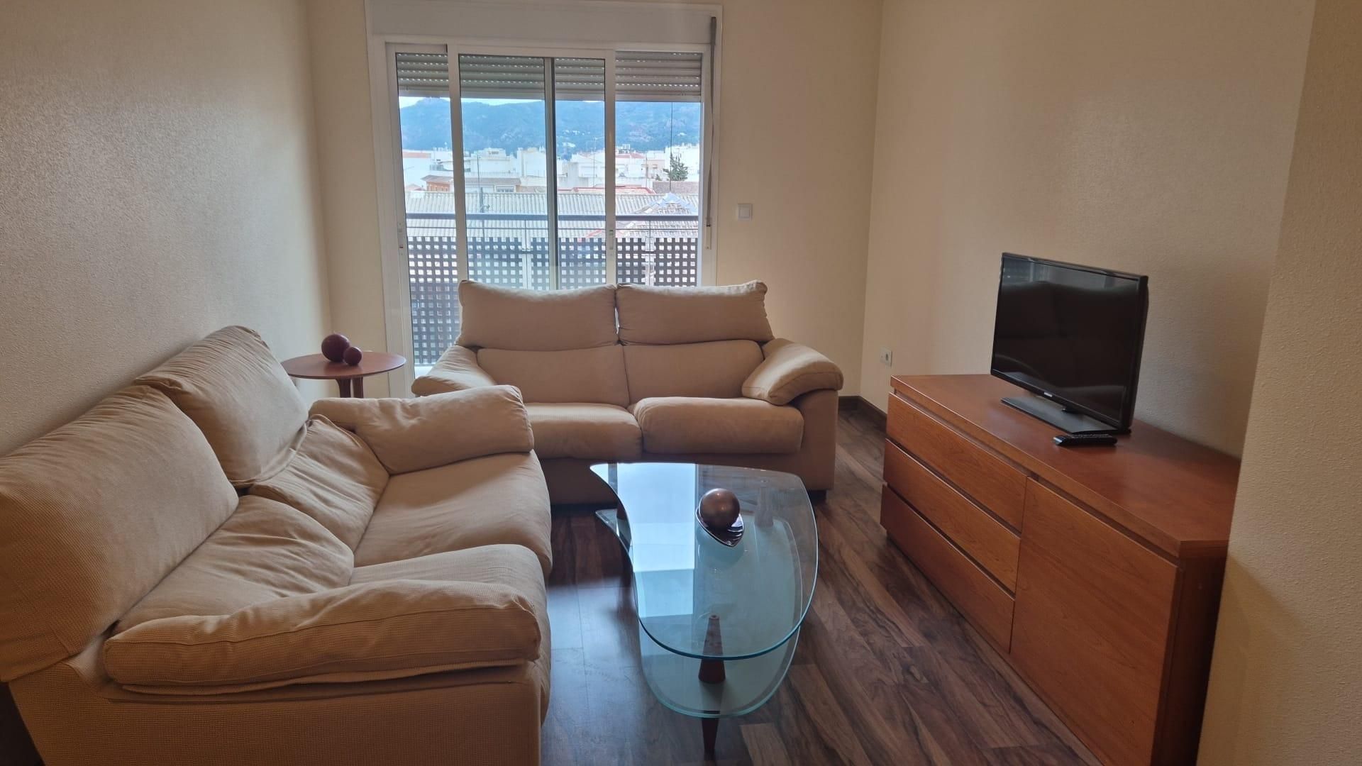 Living room of Flat for sale in  Murcia Capital  with Air Conditioner, Private garden and Parquet flooring