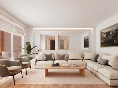 Living room of Flat for sale in  Barcelona Capital  with Air Conditioner, Parquet flooring and Terrace