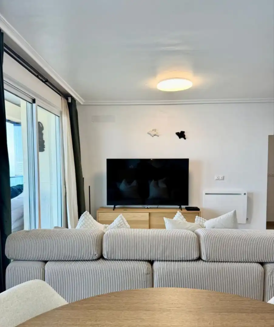 Wohnzimmer von Dachboden zum Verkauf in La Manga del Mar Menor mit Klimaanlage, Abstellraum und Möbliert