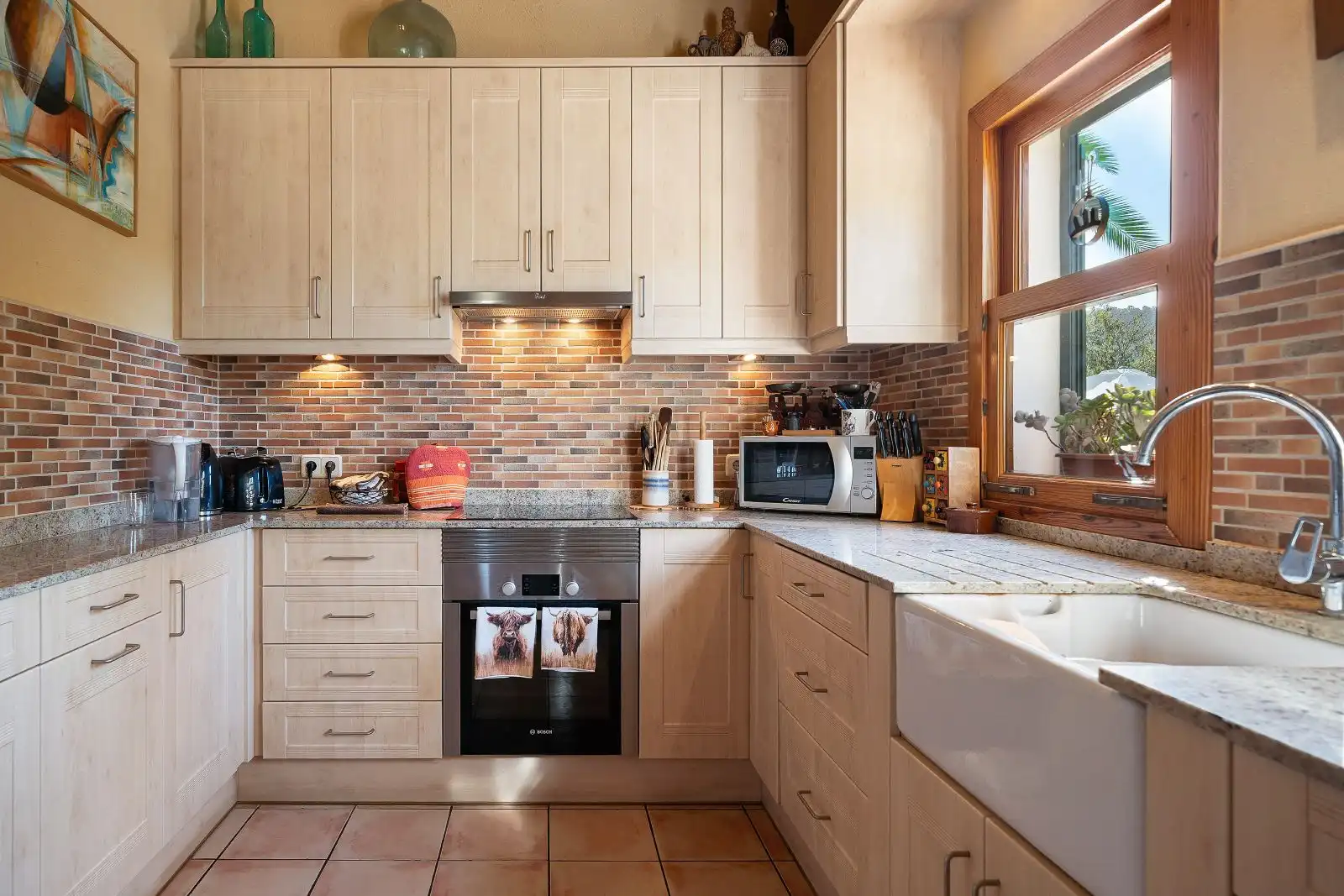Küche von Country house zum Verkauf in Andratx mit Klimaanlage, Heizung und Privatgarten