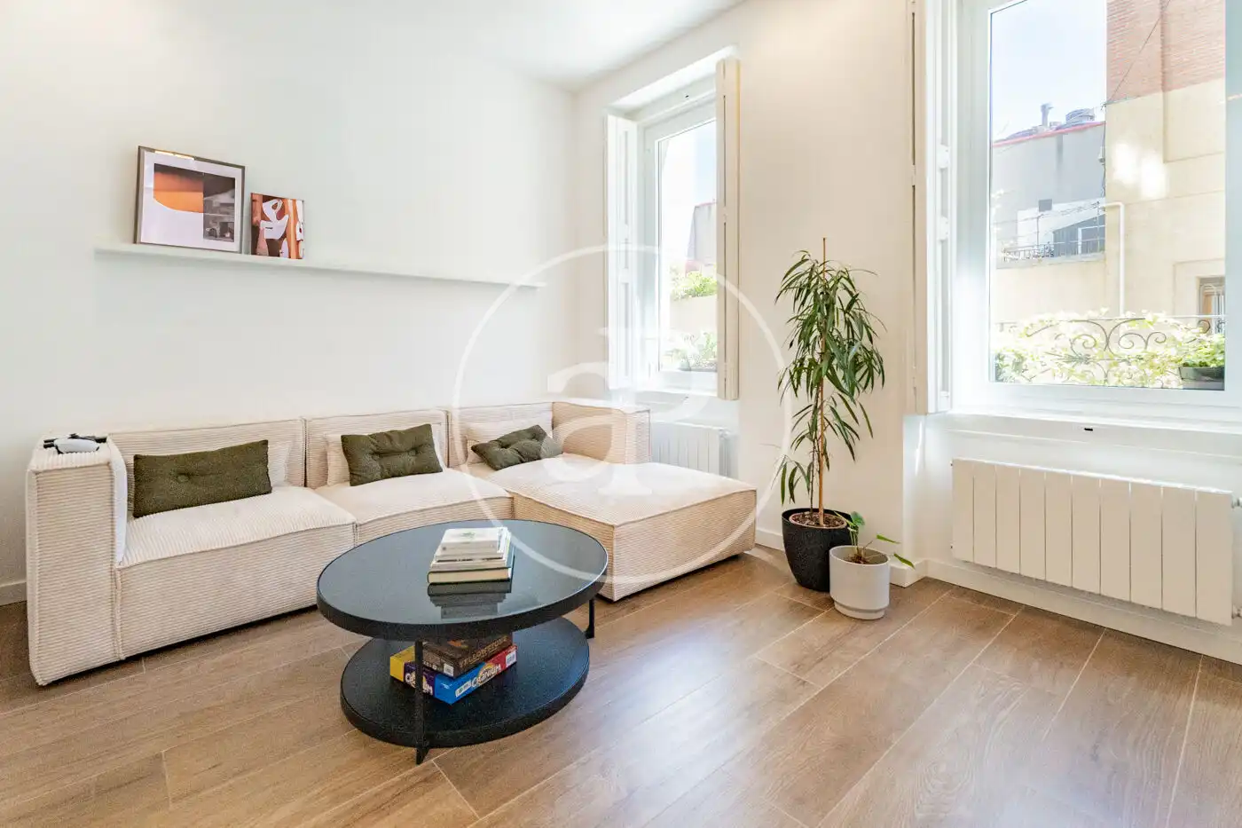 Sala d'estar de Pis de lloguer en  Madrid Capital amb Aire condicionat i Calefacció