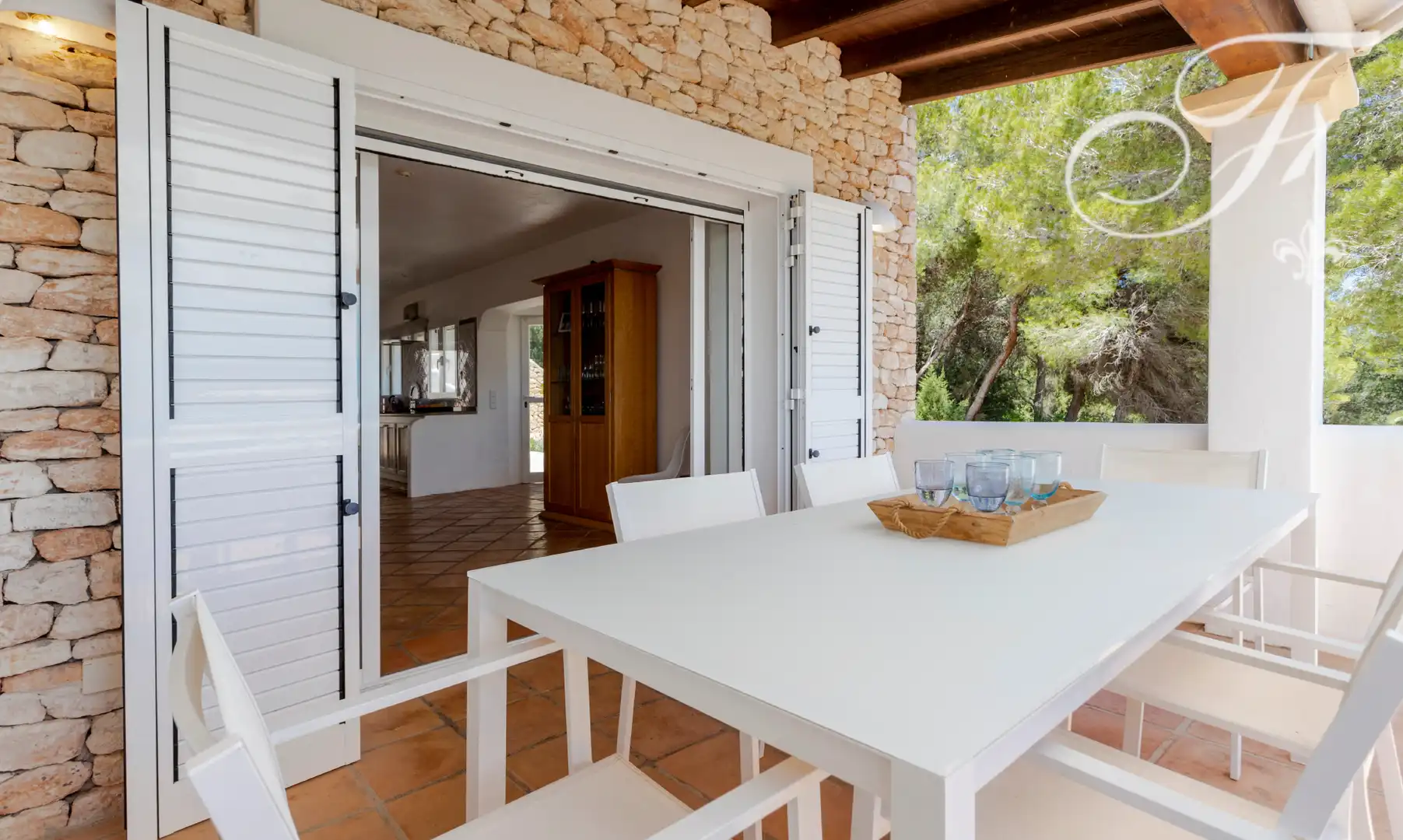 Terraza de Casa adosada en venta en Santa Eulària des Riu con Aire acondicionado, Jardín privado y Terraza