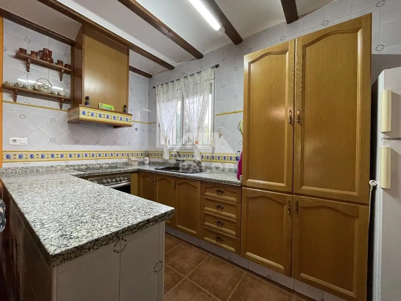 Cocina de Finca rústica en venta en La Pobla Llarga con Aire acondicionado, Jardín privado y Terraza