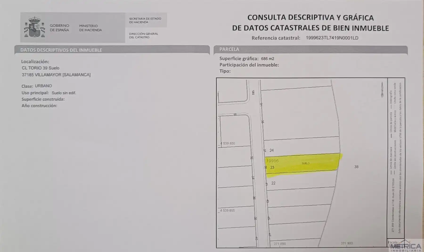 Residential land for sale in Torio 39