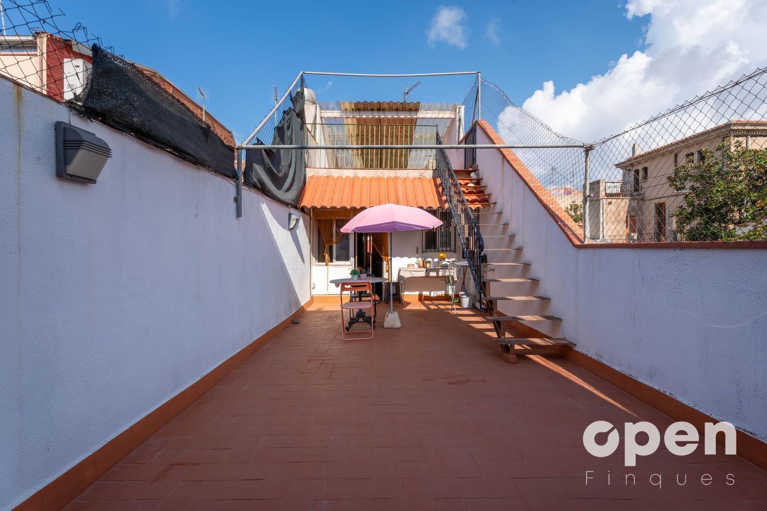 Terrace of Single-family semi-detached for sale in Terrassa  with Air Conditioner, Heating and Parquet flooring