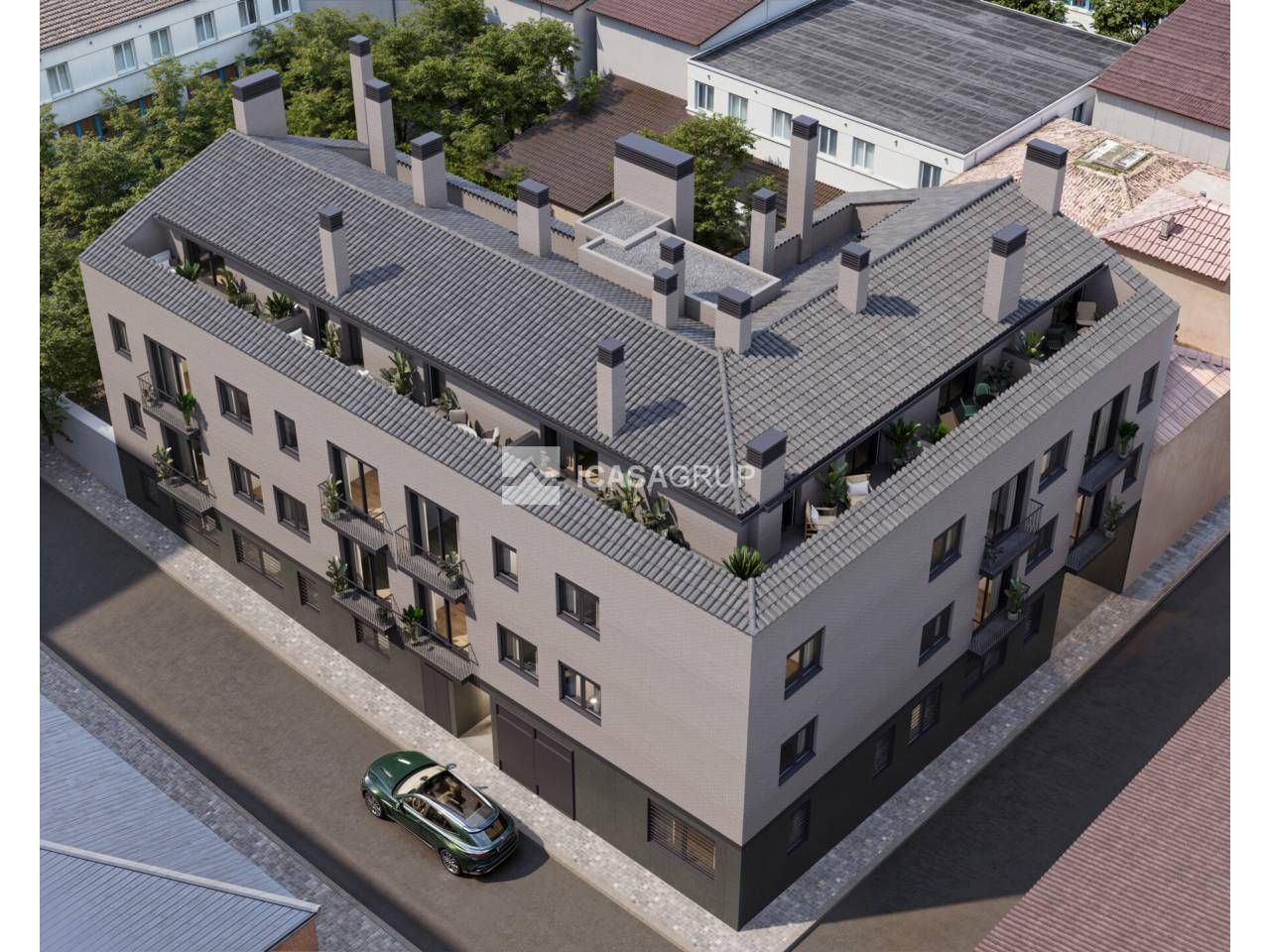 Exterior view of Flat for sale in Rubí  with Air Conditioner, Parquet flooring and Balcony