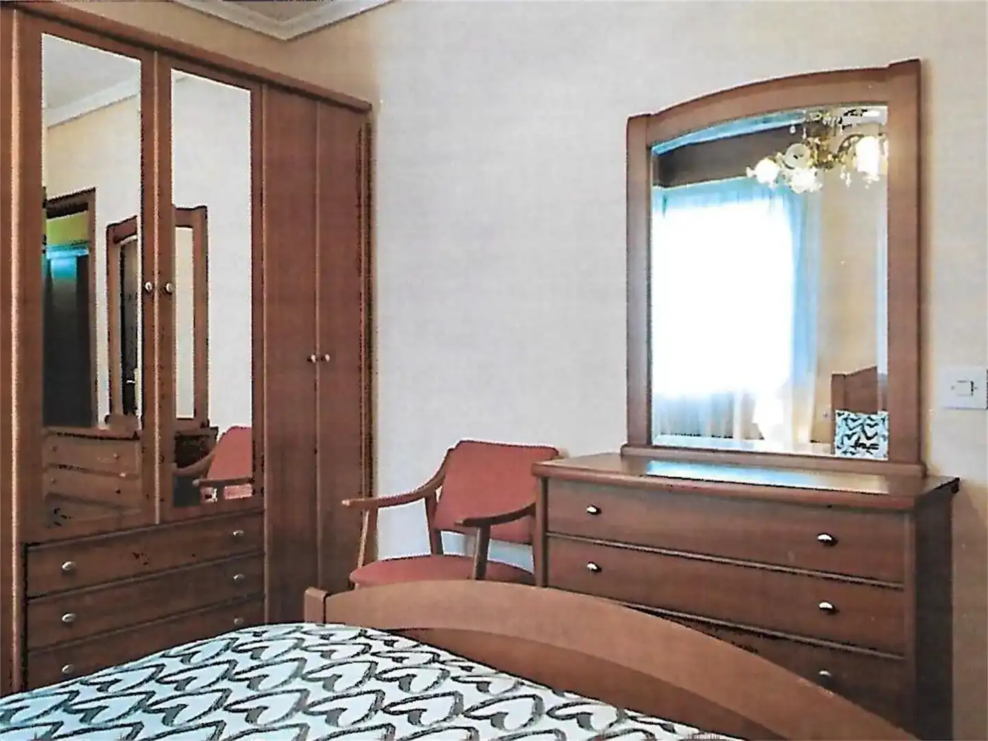 Schlafzimmer von Wohnungen zur Miete in Valdoviño mit Privatgarten, Parkett und Abstellraum