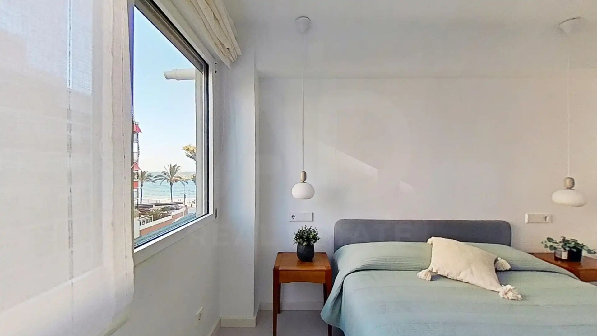 Schlafzimmer von Wohnung zur Miete in Benicasim / Benicàssim mit Klimaanlage, Terrasse und Schwimmbad