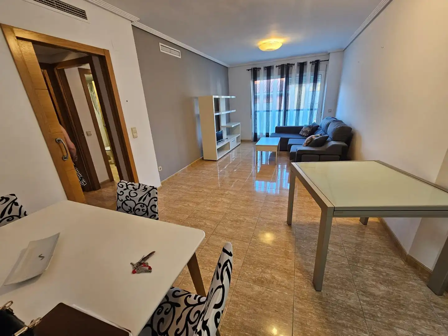 Living room of Flat for sale in Simat de la Valldigna  with Air Conditioner, Private garden and Balcony