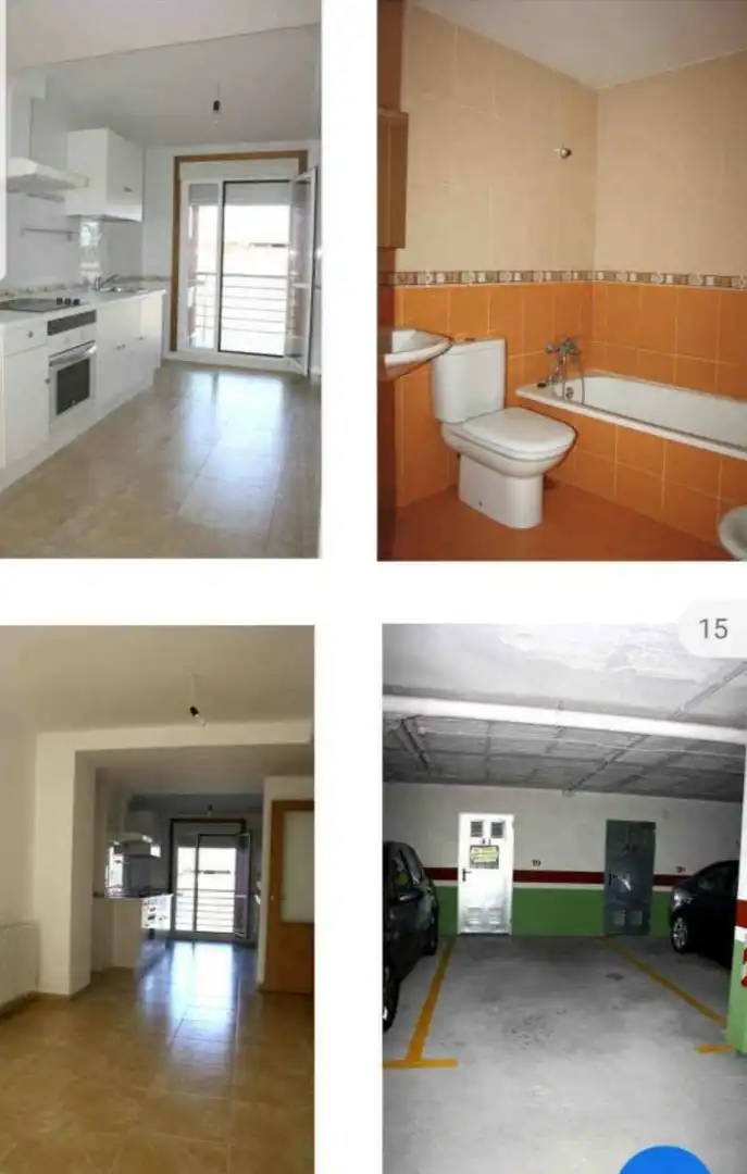 Badezimmer von Wohnung zum Verkauf in Vilagarcía de Arousa mit Parkett, Abstellraum und Ofen