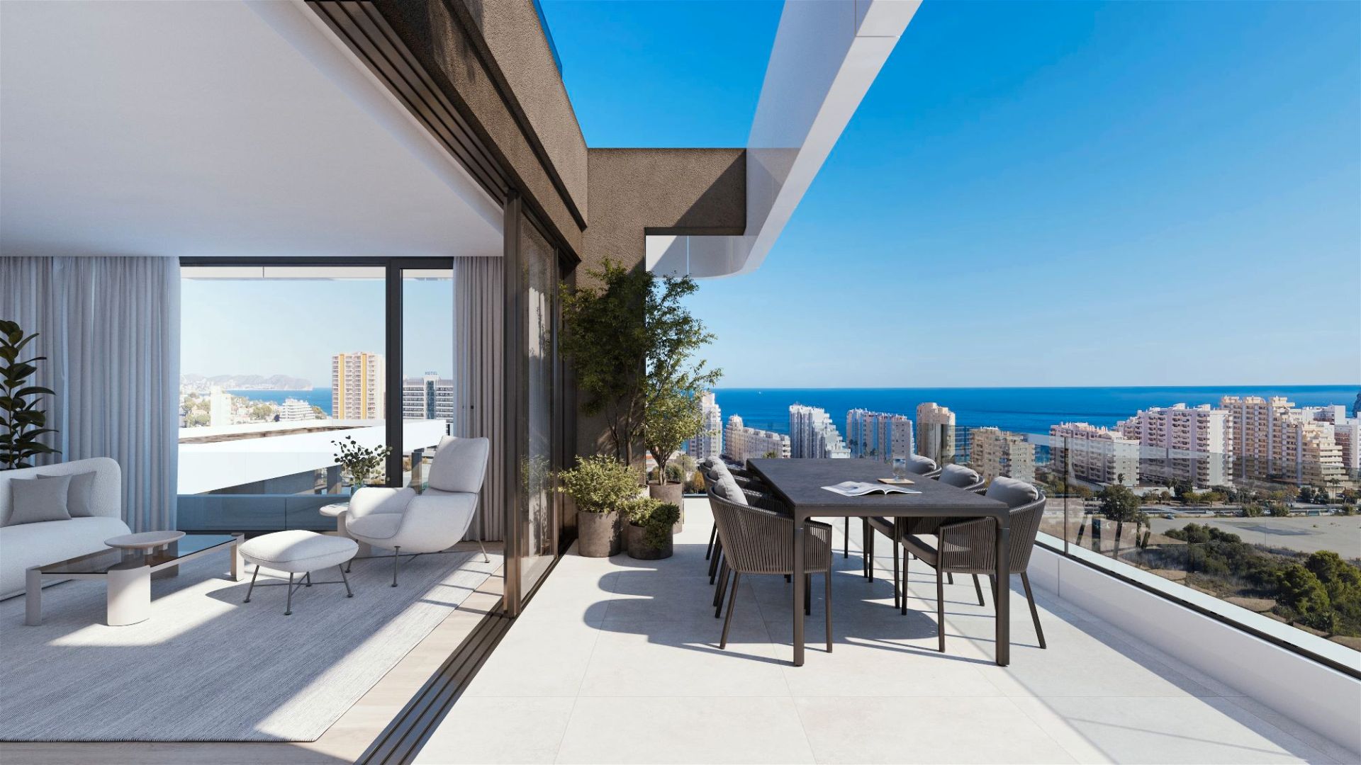 Terrassa de Apartament en venda en Calpe / Calp amb Aire condicionat, Calefacció i Terrassa