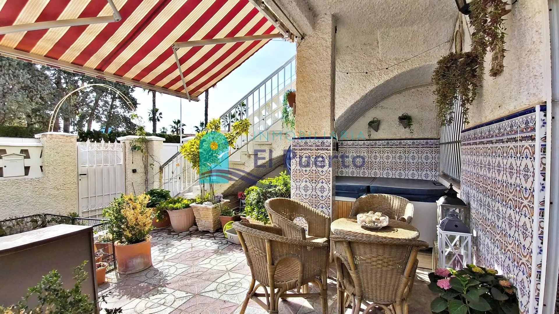 Terrasse von Erdgeschoss zum Verkauf in Mazarrón mit Klimaanlage, Privatgarten und Terrasse