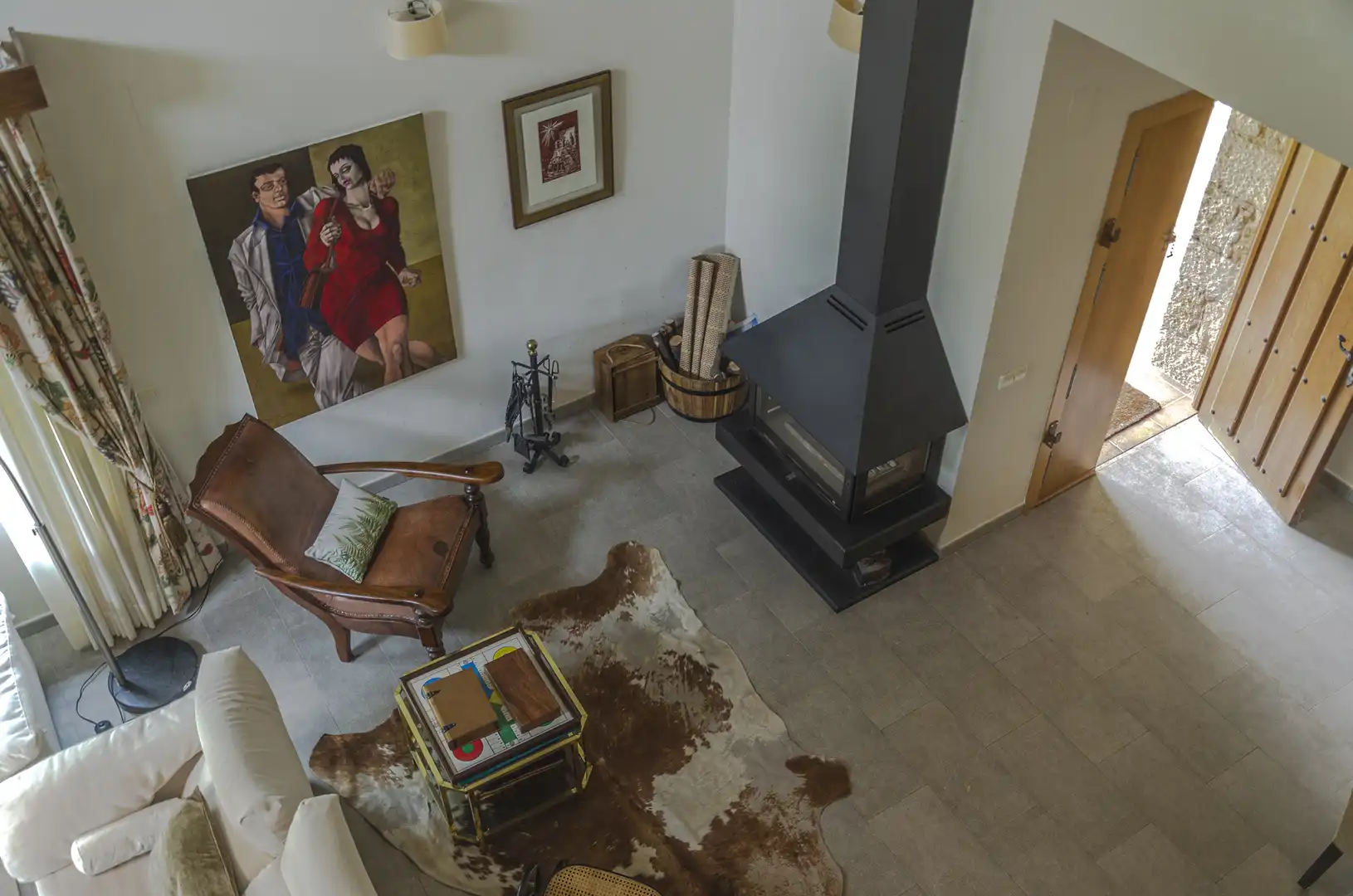 Sala de estar de Finca rústica en venta en La Adrada  con Jardín privado, Terraza y Piscina