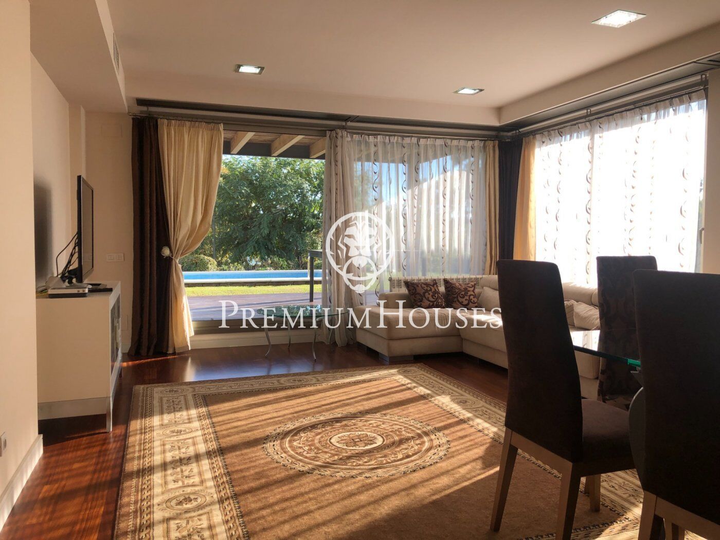 Living room of House or chalet to rent in Sant Vicenç de Montalt  with Air Conditioner, Heating and Private garden