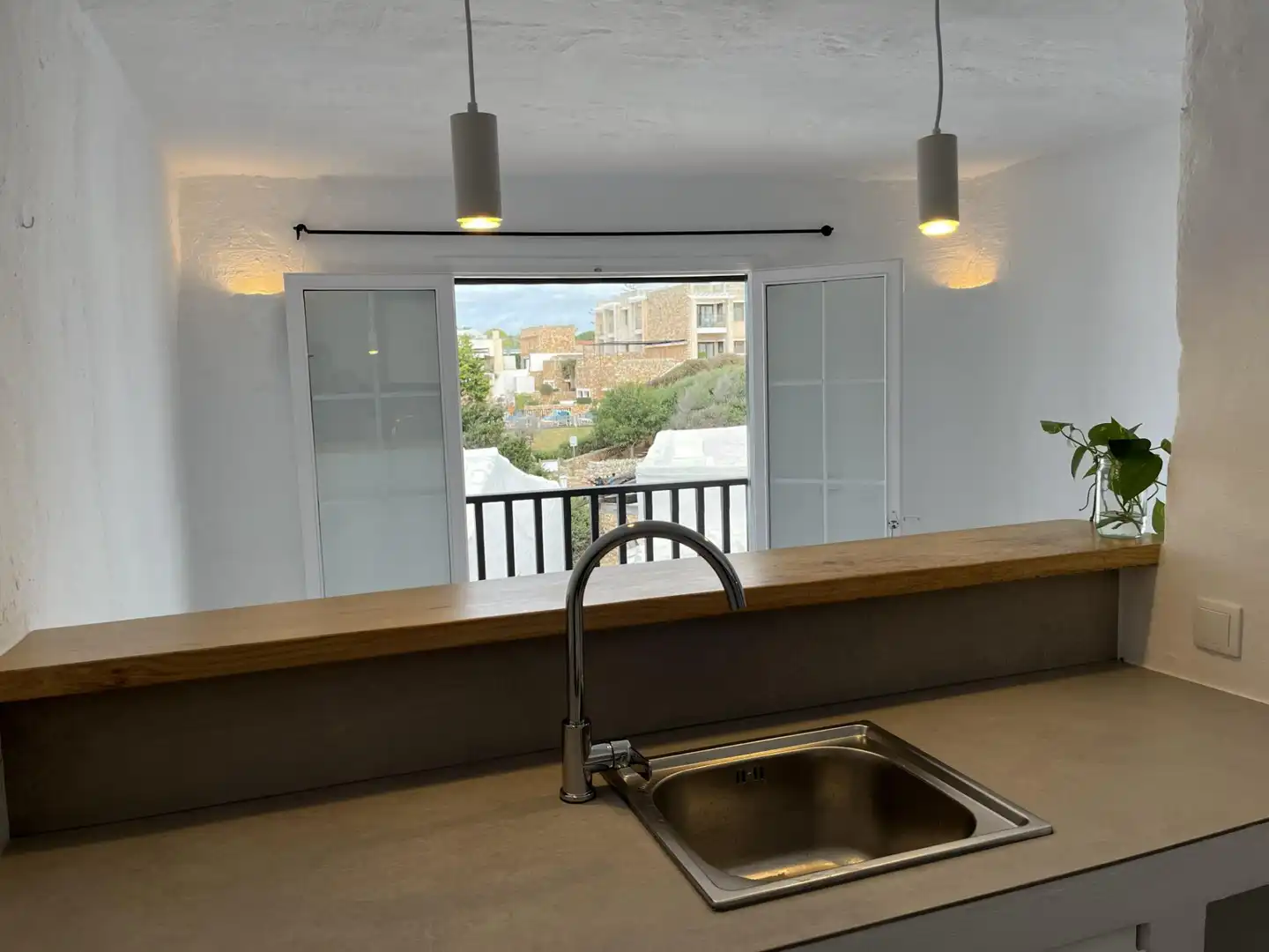 Cocina de Apartamento en venta en Sant Lluís con Jardín privado