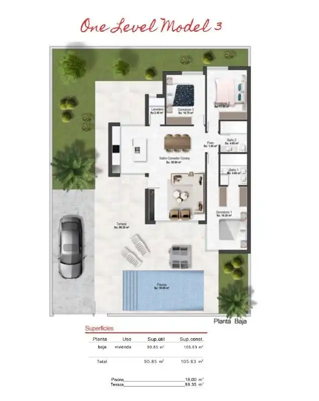 Chalet con piscina en venta en Campo de Murcia, imagen 35