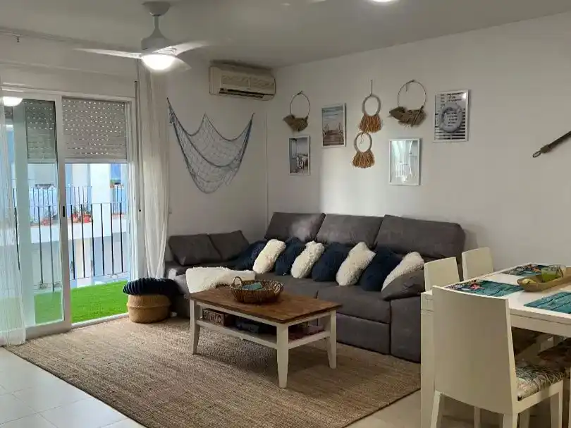 Living room of Flat for rent in El Ejido  with Air Conditioner, Swimming Pool and Balcony
