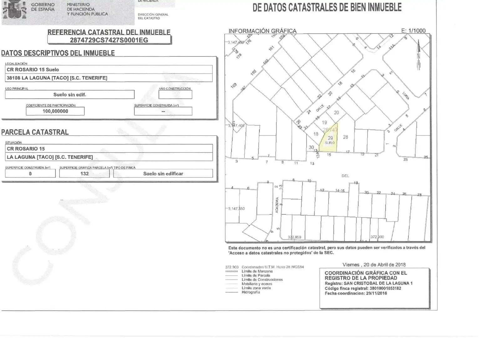 Residencial en venta en Carretera General del Rosario, 15, Taco - Los Andenes - Las Chumbreras