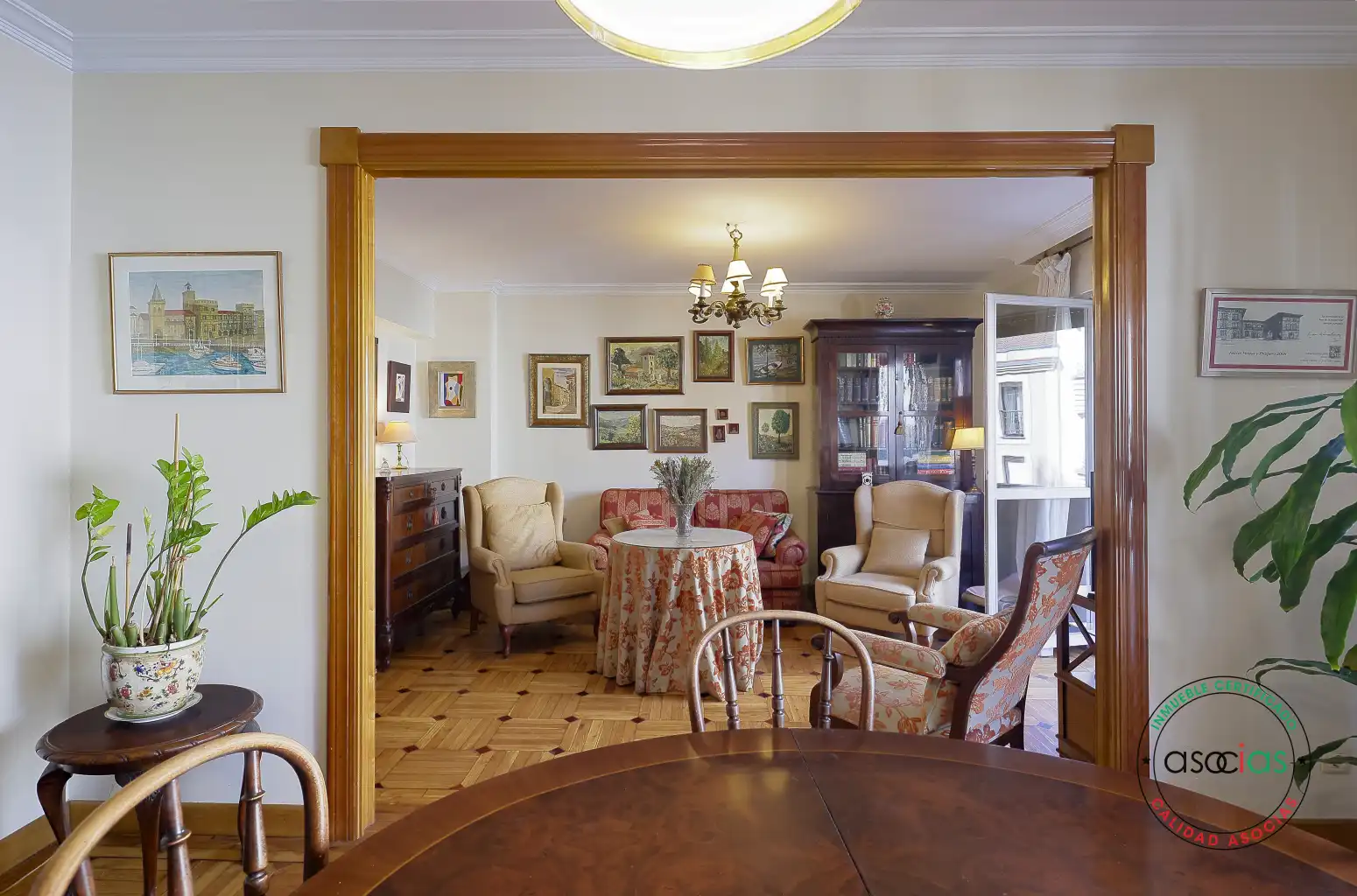 Comedor de Piso en venta en Gijón  con Calefacción, Parquet y Terraza