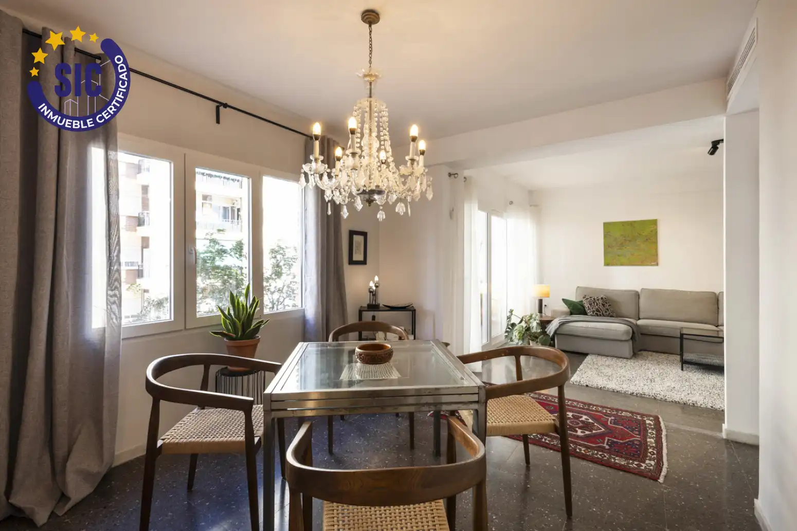Dining room of Flat for sale in Valencia  with Air Conditioner and Terrace