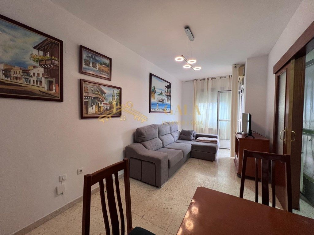 Sala d'estar de Apartament en venda en Cáceres Capital amb Aire condicionat, Terrassa i Moblat