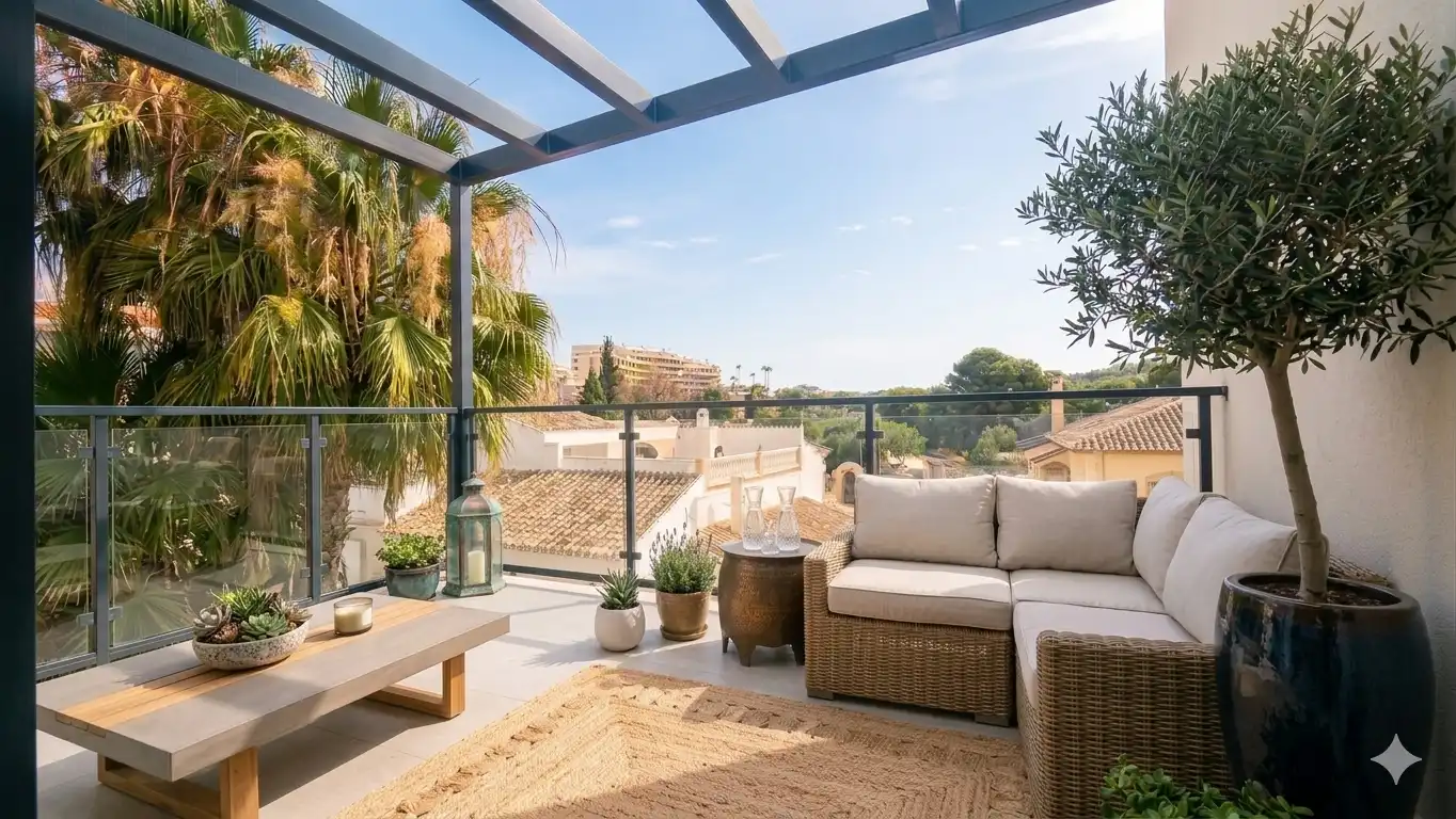 Terraza de Apartamento en venta en Fuengirola con Aire acondicionado, Terraza y Piscina