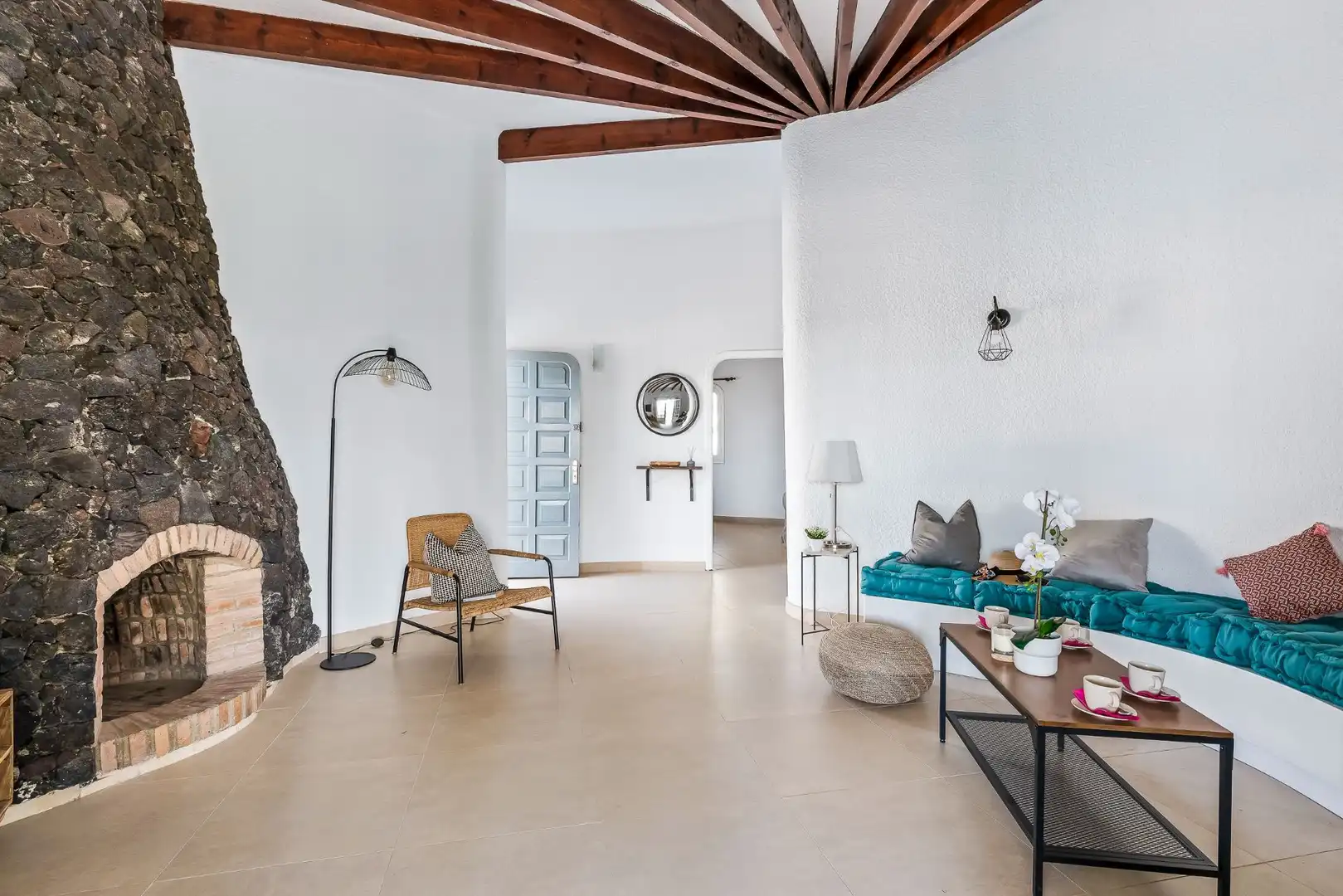 Sala de estar de Casa o chalet de alquiler en Guía de Isora con Aire acondicionado, Jardín privado y Terraza
