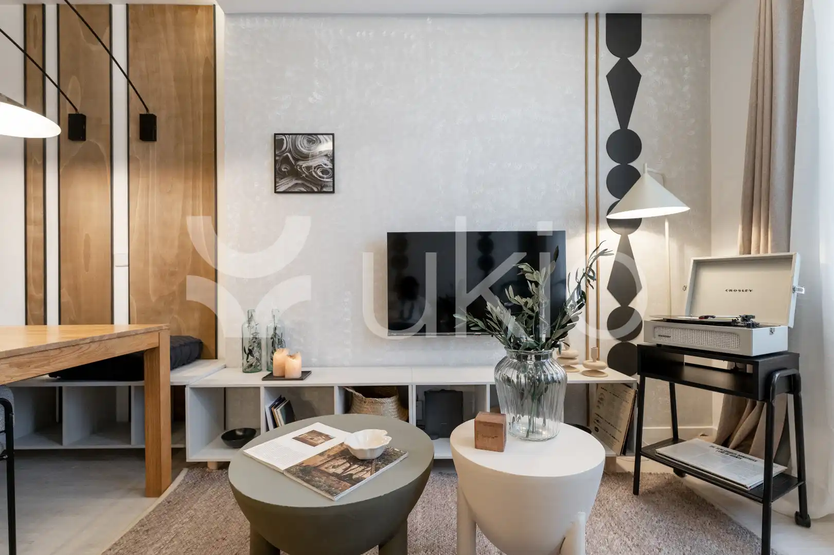 Sala de estar de Apartamento de alquiler en Madrid con Aire acondicionado, Calefacción y Amueblado